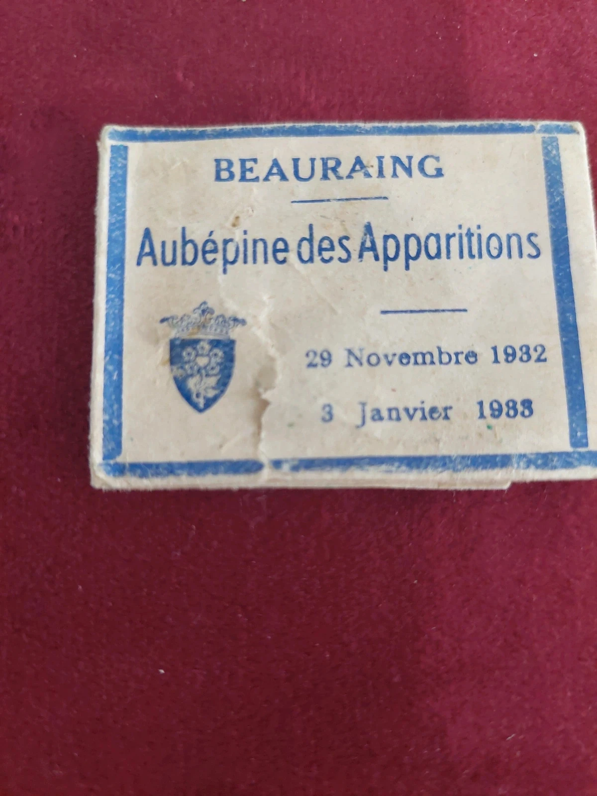 Ancienne relique / souvenir Notre-Dame de Beauraing (1932-1933) – photo 5